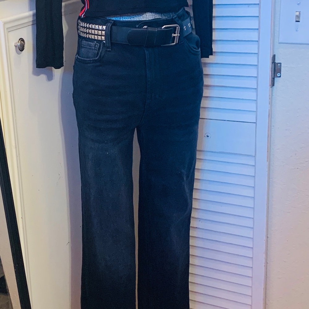 Free People Black Distressed Jeans NWOT